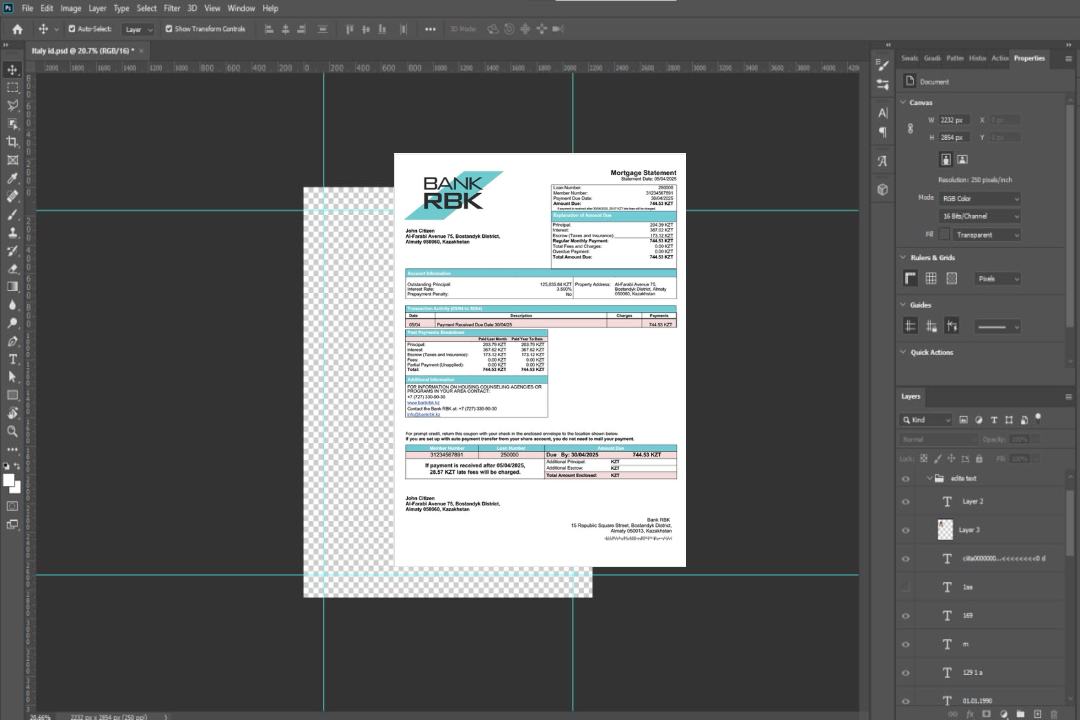 Modèle Word et PDF de relevé hypothécaire RBK de la Banque du Kazakhstan template Modèle Word et PDF de relevé hypothécaire RBK de la Banque du Kazakhstan template